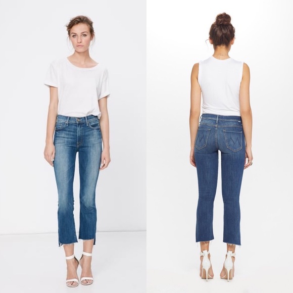 mother insider crop step fray not rough enough